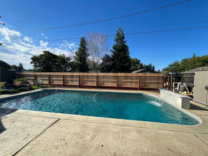 After Pool Area Concrete Demo & Fence Project in Turlock, CA