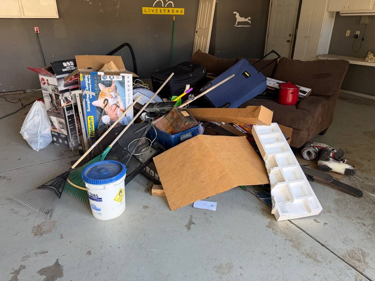 Garage Junk Removal & Full Garage Cleanout before the JP Junk Removal crew began work in Turlock, CA