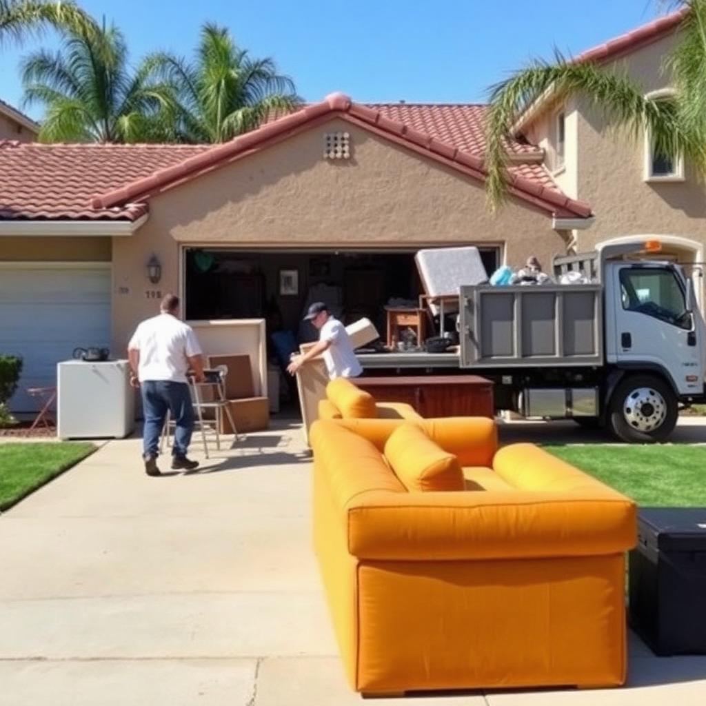 Property Cleanouts crew working on a job in Modesto and the Central Valley